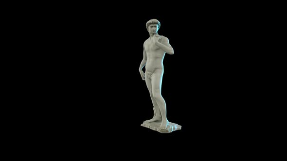 Ancient Greek Statue David Rotating 360 Loop alt