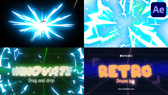 Retrowave Logo for After Effects alt