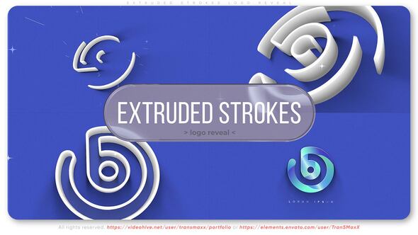 Extruded Strokes Logo Reveal