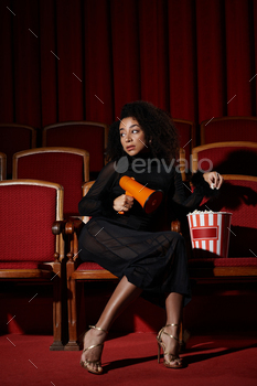 A moviegoer in cinema