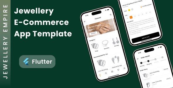 Jewellery E-Commerce App Template Flutter | Jewellery Shopping Flutter App Template
