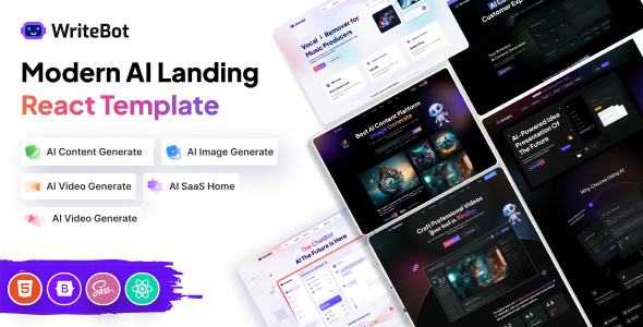 Writebot – AI Content Generator Saas React Template