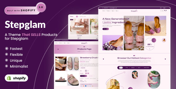 Stepglam – Ethnic Footwear Shopify OS 2.0 – 0 Sold!