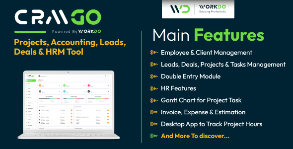 CRMGo – Projects, Accounting, Leads, Deals & HRM Tool