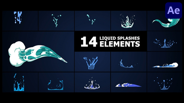 Liquid Splashes Elements | After Effects alt