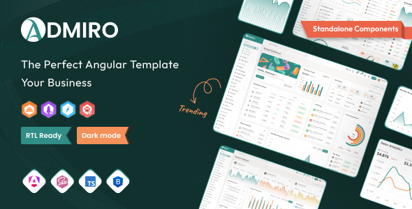 Admiro – Angular 18 Admin Dashboard Template