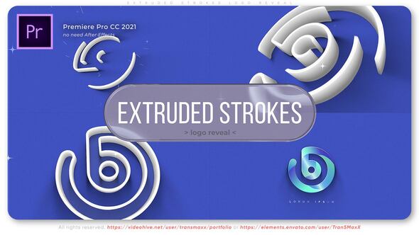 Extruded Strokes Logo Reveal