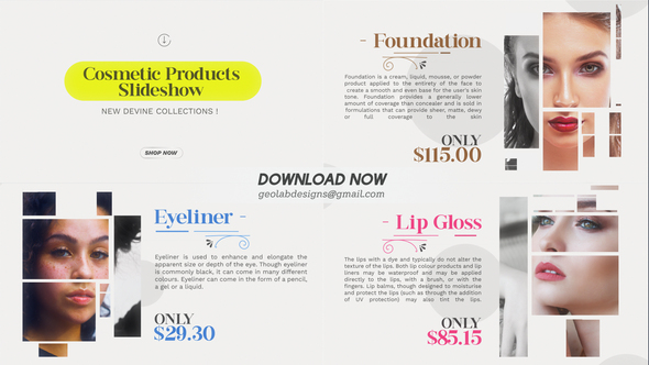 Cosmetic Products Slideshow alt