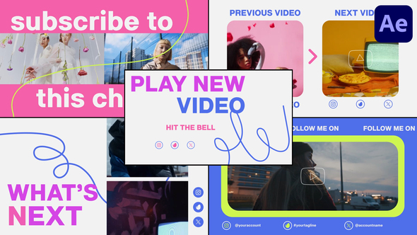 Stylish Youtube Slides | After Effects alt