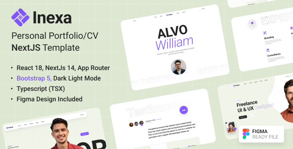 Inexa - Creative Personal Portfolio NextJS Template
