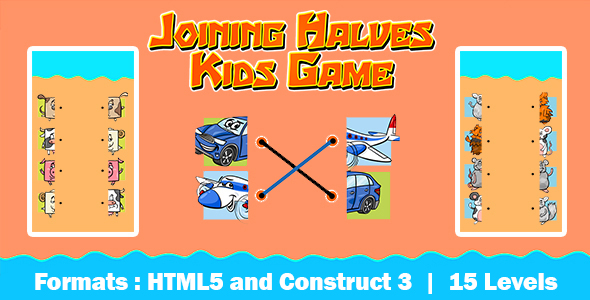 Joining Halves Game (Construct 3 | C3P | HTML5) Kids Education Game