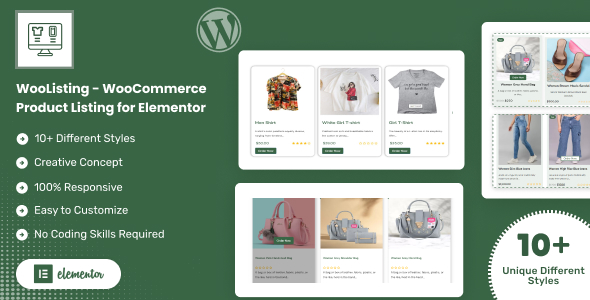 WooListing - WooCommerce Product Listing for Elementor