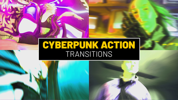 Cyberpunk Action Transitions | After Effects alt