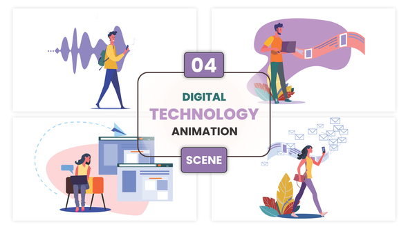 Digital Technology Animation Scene