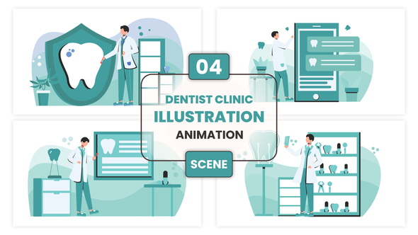 Dentist Clinic Illustration Concept Animation Scene