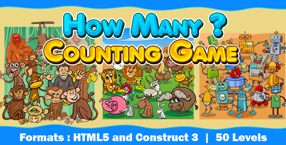 How Many Counting Kids Game (Construct 3 | C3P | HTML5) Educational Game