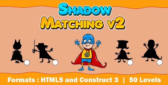 Shadow Matching Game (Construct 3 | C3P | HTML5) Kids Educational Game