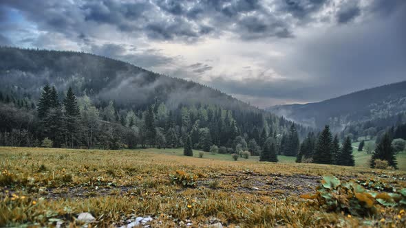 Beautiful landscape in the Czech Republic, time lapse