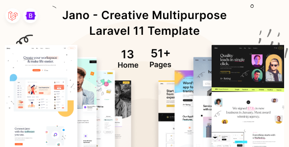 Jano – Creative Multipurpose Laravel 11 Template – 0 Sold!