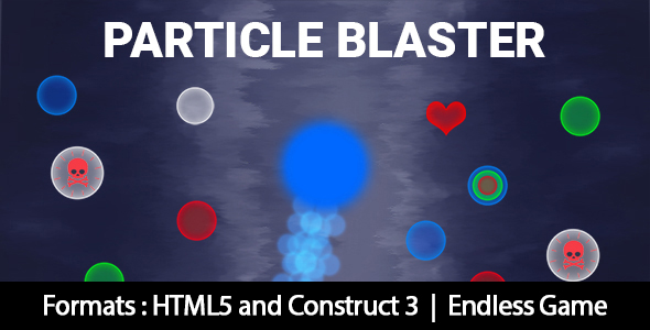Particle Blaster Game (Construct 3 | C3P | HTML5) Endless Game