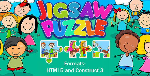 Jigsaw Puzzle Game (Construct 3 | C3P | HTML5) Kids Educational Game