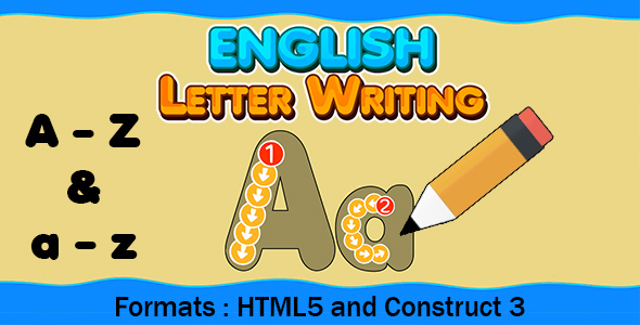 English Letter Writing (Construct 3 | C3P | HTML5) Educational App
