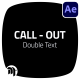 Call Outs Double Text - VideoHive Item for Sale
