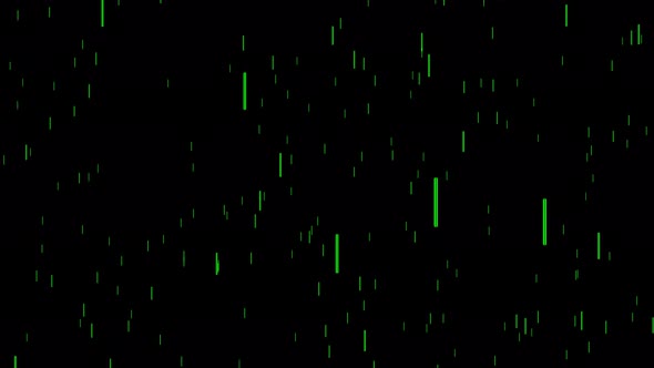 Colorful green straight lines on black background