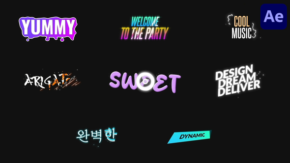 Colorful Sparks Titles for After Effects