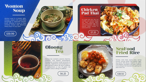 Asian Food Menu l Food Slideshow