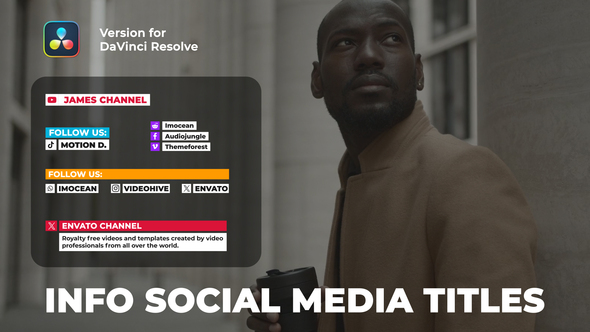 Info Social Media Titles | DaVinci Resolve