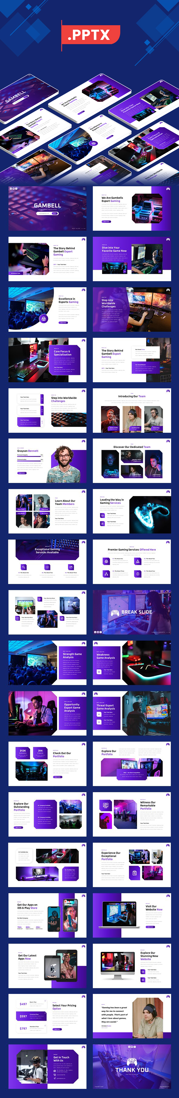 Gambell - Esport Gaming PowerPoint Template