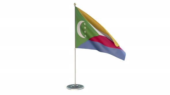 Comoros  Small Flag Pole Loops With Alpha