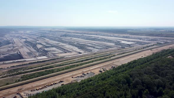 Opencast lignite mine in the Rhenish lignite mining area near Düren