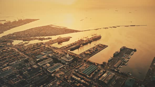 Sunset Over Ocean Harbor at Marina