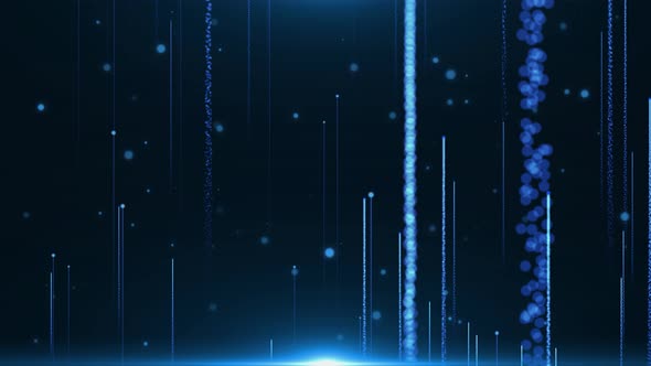Blue Particle Light Rising Background