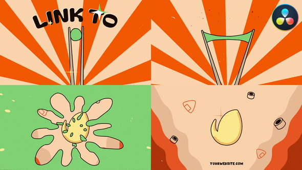 Sushi Chopsticks Logo Opener for DaVinci Resolve