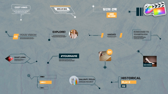 Minimal Callouts Titles for FCPX alt