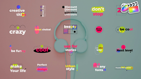 Colorful Stylish Titles for FCPX alt