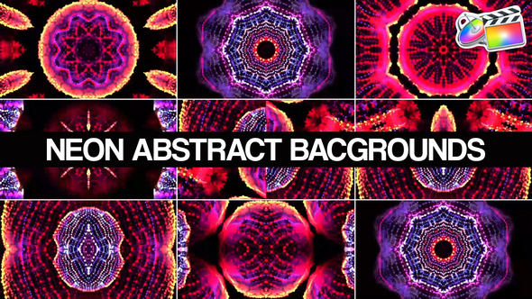 Neon Abstract Backgrounds for FCPX alt