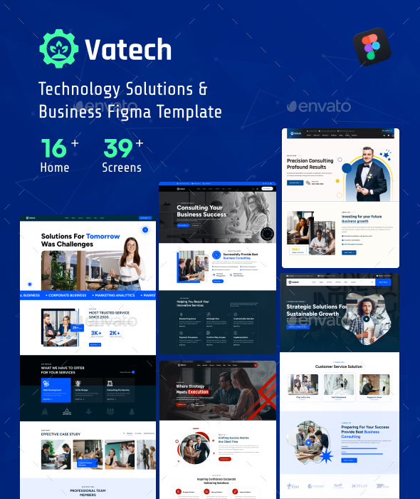 Vatech - Technology Solutions & Business Figma Template