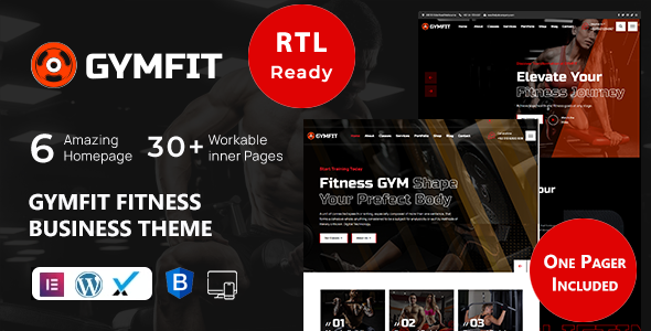 GymFit - Fitness and GymTheme & RTL Ready