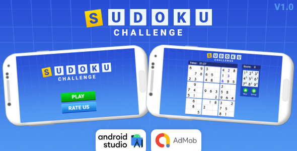 Sudoku Challenge - Sudoku Puzzle Game Android Studio Project with AdMob Ads + Ready to Publish