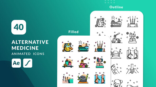 Alternative Medicine Animated Icons | After Effects