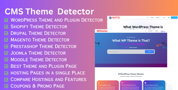 WordPress Theme Detector | Shopify Theme Detector | Magento Theme Detector React NextJS script