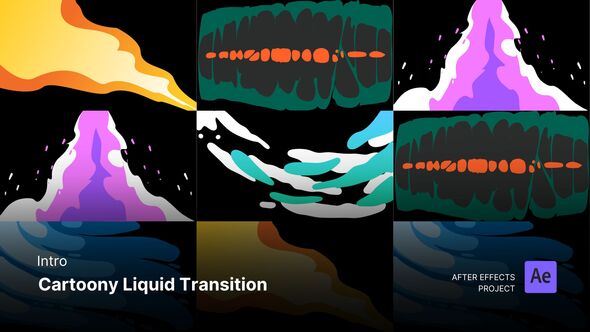 Intro/Opening - Cartoony Liquid Transition Titles Effects Project Files