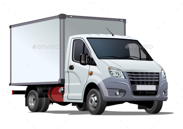 Vector Truck Template Isolated on White