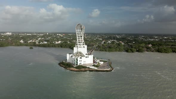 Rotational vie wof Lighthouse in Chetumal