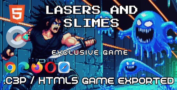 Lasers and Slimes - HTML5 Game ( Construct 3 )