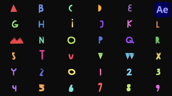 Hand Made Brush Font for After Effects alt